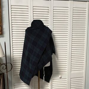 Plaid Black and Green Scarf